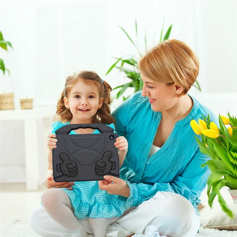 Per Lenovo Tab M10 TB-X605F / TB-X505 Cover Ultra-Morbido EVA con Supporto per Pollice Custodia per Tablet - Nero