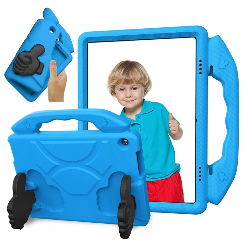 For Lenovo Tab M10 TB-X605F  /  TB-X505 Case Ultra-Soft EVA Thumb Kickstand Tablet Cover - Blue
