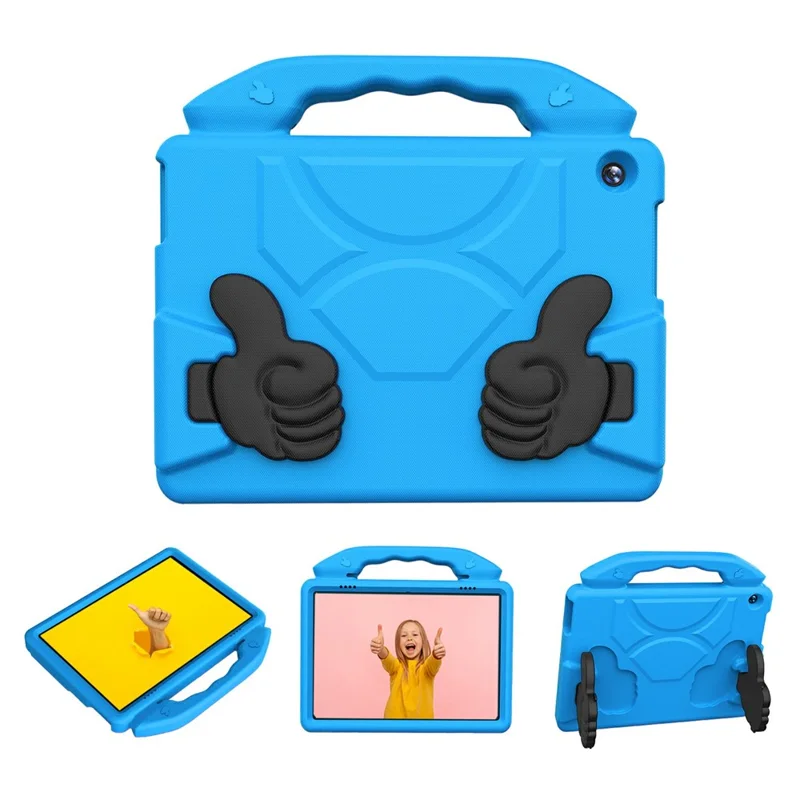 For Lenovo Tab M10 TB-X605F  /  TB-X505 Case Ultra-Soft EVA Thumb Kickstand Tablet Cover - Blue