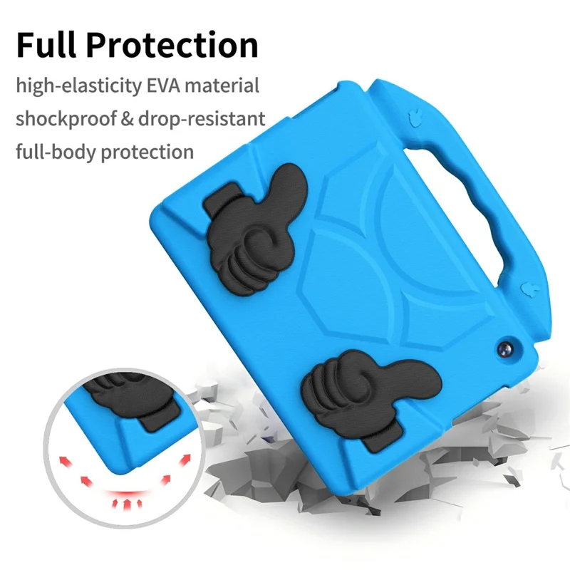 For Lenovo Tab M10 TB-X605F  /  TB-X505 Case Ultra-Soft EVA Thumb Kickstand Tablet Cover - Blue