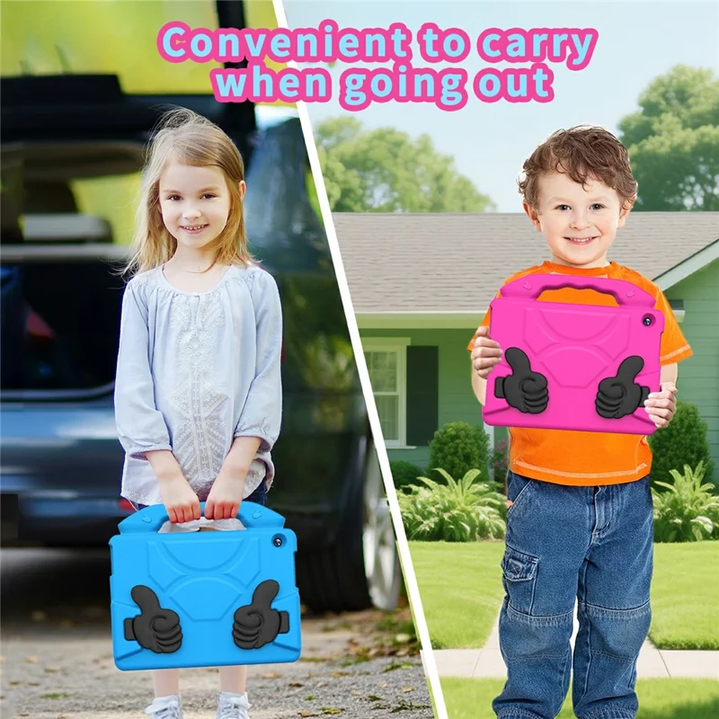 For Lenovo Tab M10 TB-X605F  /  TB-X505 Case Ultra-Soft EVA Thumb Kickstand Tablet Cover - Blue