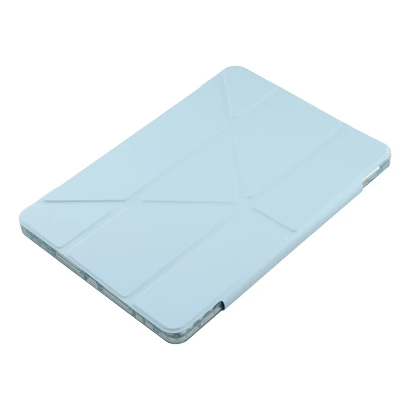 Tablet Case For iPad 10.2 (2021)  /  (2020)  /  (2019)  /  Air 10.5 inch (2019) Magnetic Dual Clasp PU TPU Acrylic Origami Stand Cover - Baby Blue