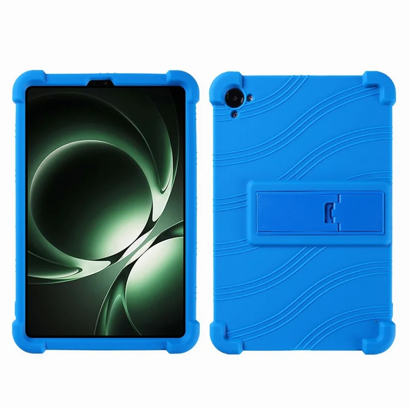 For Xiaomi Redmi K Pad Silicone Case with Kickstand Rugged Protective Cover - Dark Blue