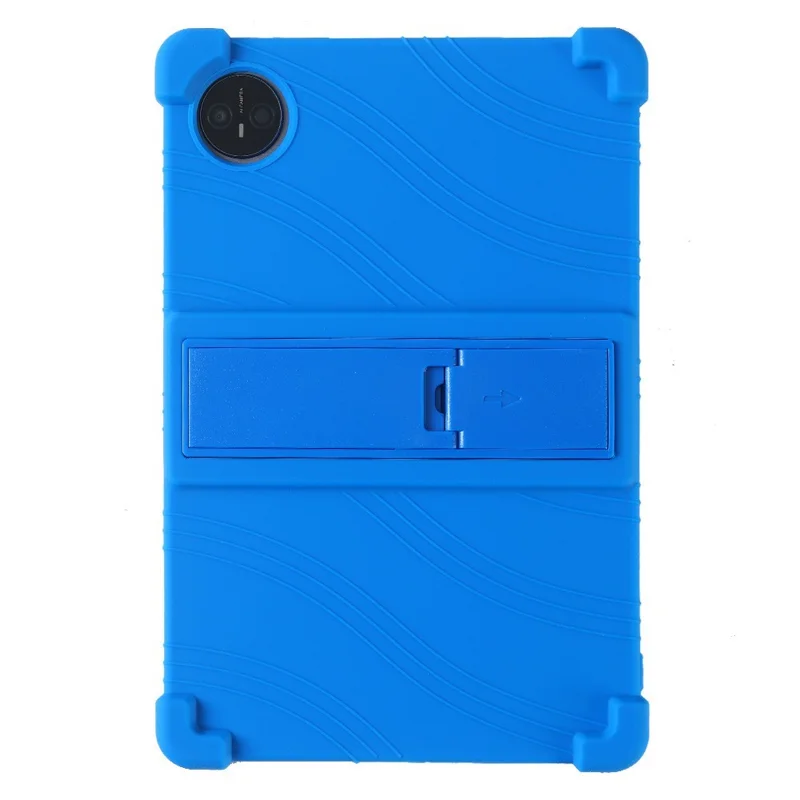 Funda de Silicona para Doogee Tab A9 Pro / A9 con Soporte Plegable - Cubierta Protectora Resistente - Azul Oscuro