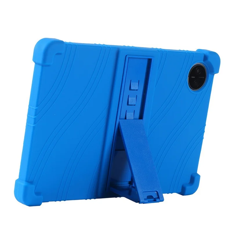 Funda de Silicona para Doogee Tab A9 Pro / A9 con Soporte Plegable - Cubierta Protectora Resistente - Azul Oscuro