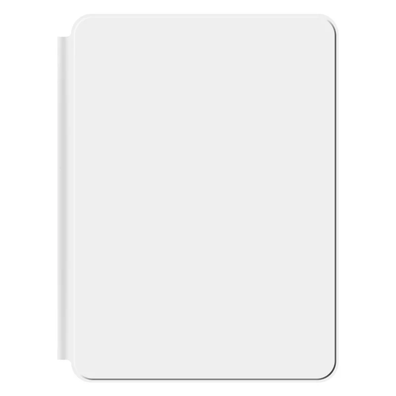 For iPad Pro 13 (2025) / 13 (2024) Smart Pogo Pin Direct Connection Keyboard (Russian Layout) + Leather Tablet Case - White