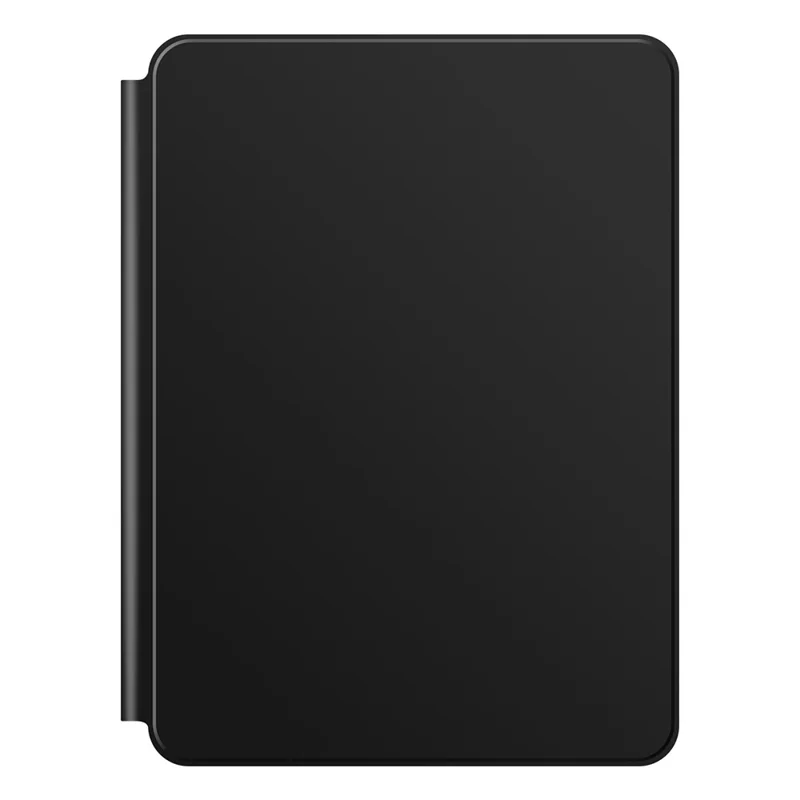 Für iPad Pro 13 (2024) Intelligente Pogo-Pin-Direktverbindungs-Tastatur + Ledertasche - Schwarz
