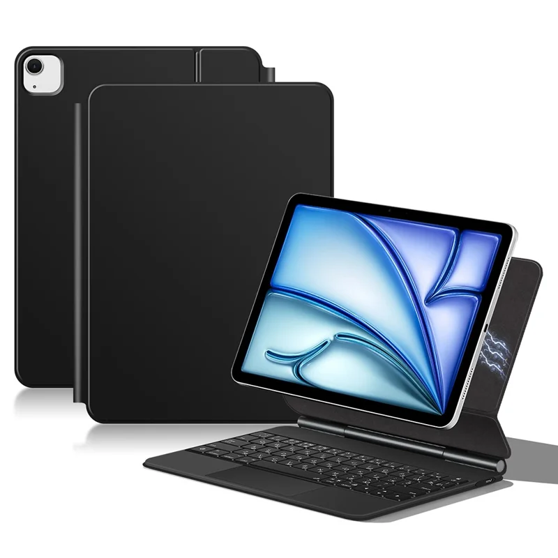 Keyboard For iPad Air 11 (2025) (2024) / Air (2022) (2020) / Pro 11 (2022) (2021) (2020) (2018) Pogo Pin Direct Connection Keyboard (Russian) - Black