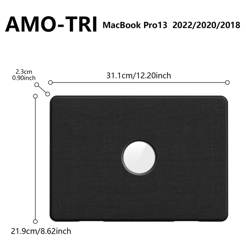 Kickstand Case for MacBook Pro 13 inch (2020)  /  (2019)  /  (2018)  /  (2017)  /  (2016) A1706  /  A1708  /  A1989  /  A2159  /  A2338  /  A2289  /  A2251 Laptop Cover - Black