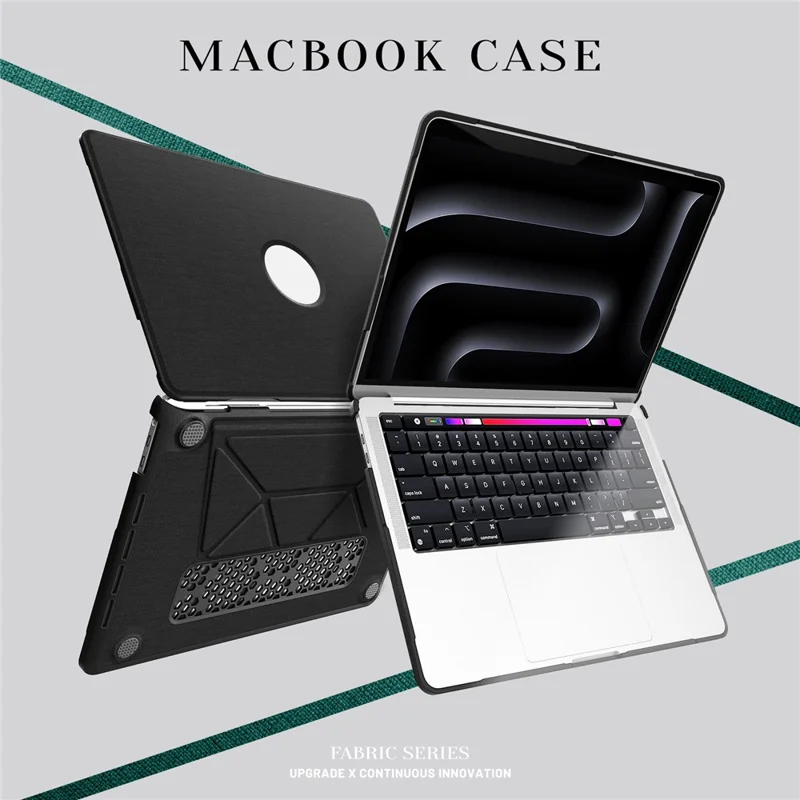 Kickstand Case for MacBook Pro 13 inch (2020)  /  (2019)  /  (2018)  /  (2017)  /  (2016) A1706  /  A1708  /  A1989  /  A2159  /  A2338  /  A2289  /  A2251 Laptop Cover - Black