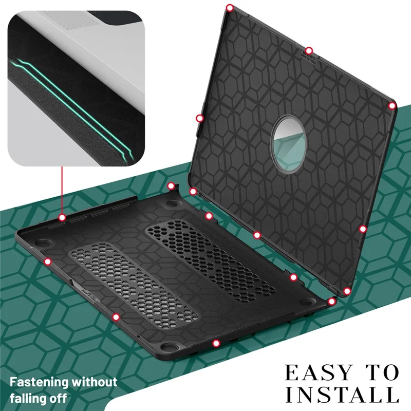Kickstand Case for MacBook Pro 13 inch (2020)  /  (2019)  /  (2018)  /  (2017)  /  (2016) A1706  /  A1708  /  A1989  /  A2159  /  A2338  /  A2289  /  A2251 Laptop Cover - Black