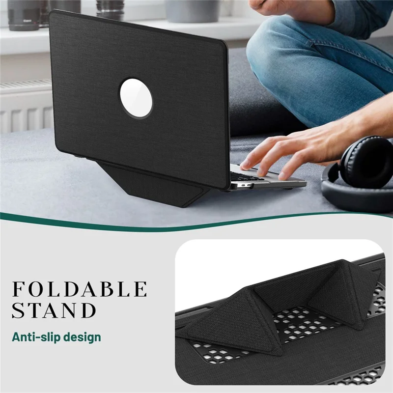 Kickstand Case for MacBook Pro 13 inch (2020)  /  (2019)  /  (2018)  /  (2017)  /  (2016) A1706  /  A1708  /  A1989  /  A2159  /  A2338  /  A2289  /  A2251 Laptop Cover - Black