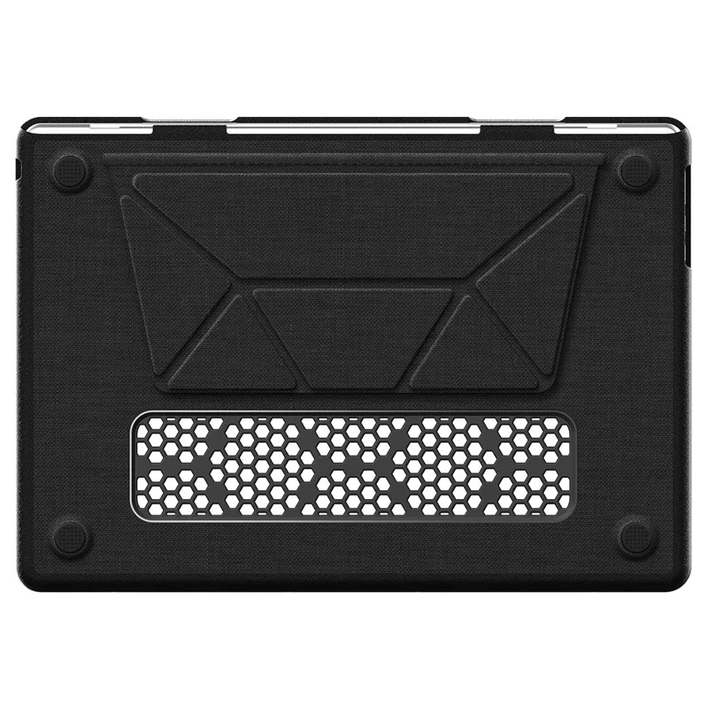 Kickstand Case for MacBook Air 15 inch (2025)  /  (2024)  /  (2023) (M2 A2941  /  M3 A3114  /  M4 A3241) Laptop Cover with Logo View - Black
