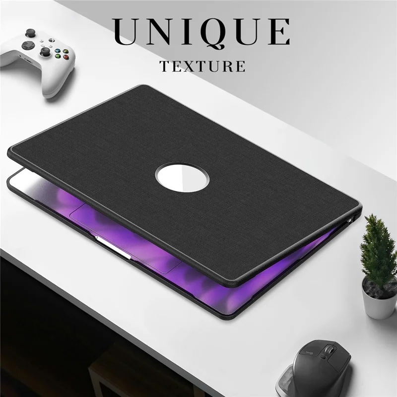 Kickstand Case for MacBook Air 15 inch (2025)  /  (2024)  /  (2023) (M2 A2941  /  M3 A3114  /  M4 A3241) Laptop Cover with Logo View - Black