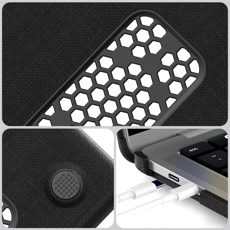 Laptop Case for MacBook Pro 13 inch (2020) / (2019) / (2018) / (2017) / (2016) A1706 / A1708 / A1989 / A2159 / A2338 / A2289 / A2251 Protective Cover - Black