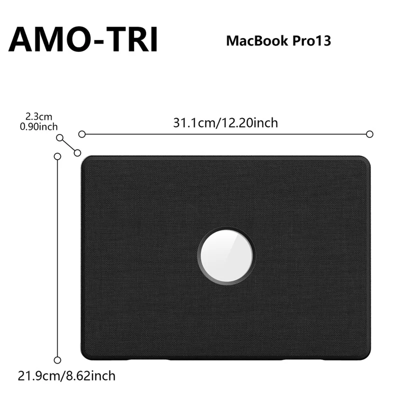 Laptop Case for MacBook Pro 13 inch (2020) / (2019) / (2018) / (2017) / (2016) A1706 / A1708 / A1989 / A2159 / A2338 / A2289 / A2251 Protective Cover - Black