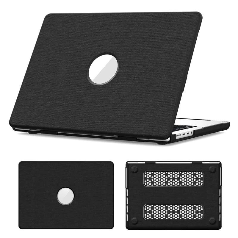 Laptop Case for MacBook Pro 14 inch (2024) / (2023) / (2021) (A2442 M1 Pro / M1 Max / A2779 / M3 A2918 A2992 / M4 A3112 A3185 A3401) Protective Cover - Black