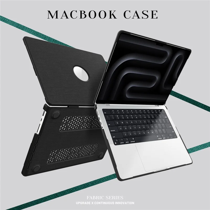 Laptop Case for MacBook Pro 14 inch (2024) / (2023) / (2021) (A2442 M1 Pro / M1 Max / A2779 / M3 A2918 A2992 / M4 A3112 A3185 A3401) Protective Cover - Black