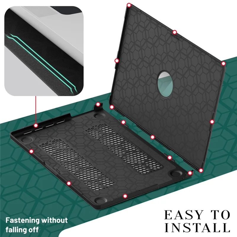 Laptop Case for MacBook Pro 16 inch (2024) / (2023) / (2021) (A2485 M1 Pro / M1 Max / A2780 / M3 A2991 / M4 A3403 A3186) Protective Cover - Black