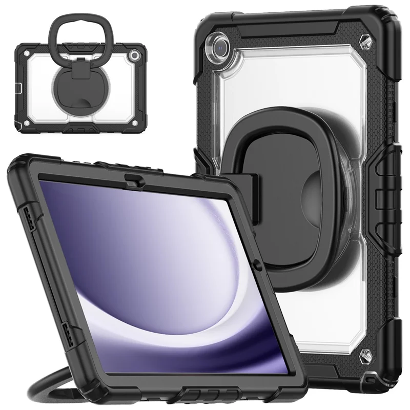 For Samsung Galaxy Tab A9+ SM-X210 / X216 / X218 Case Ring Kickstand PC + Silicone Shockproof Tablet Cover