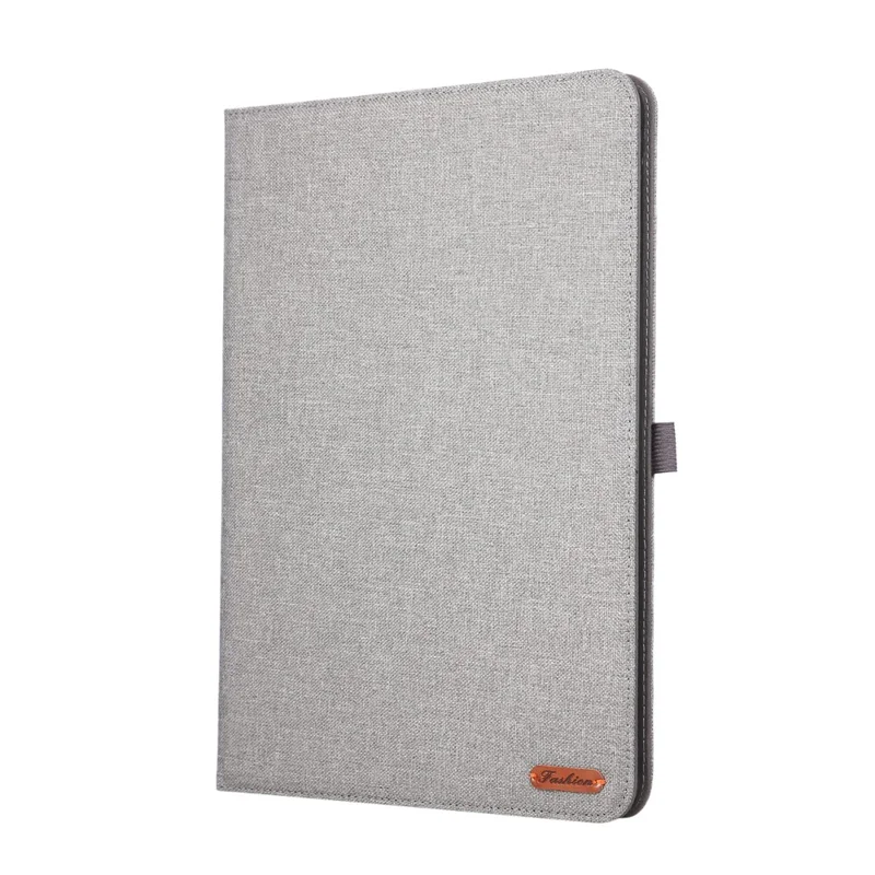 For OnePlus Pad 3 Case with Stand Card Holder Cloth Texture Leather Tablet Cover - Grey