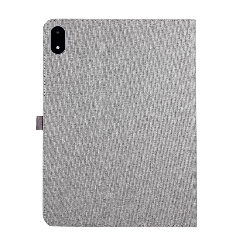 For OnePlus Pad 3 Case with Stand Card Holder Cloth Texture Leather Tablet Cover - Grey
