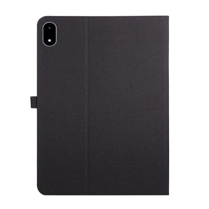 For OnePlus Pad 3 Case with Stand Card Holder Cloth Texture Leather Tablet Cover - Black