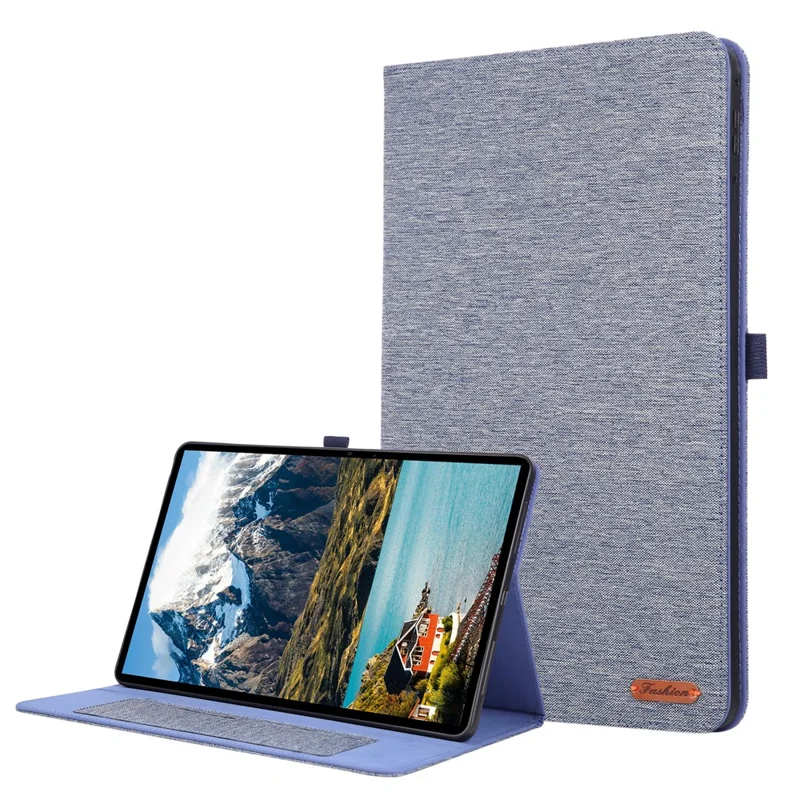 For Infinix Xpad GT Case with Stand Card Holder Cloth Texture Leather Tablet Cover - Blue
