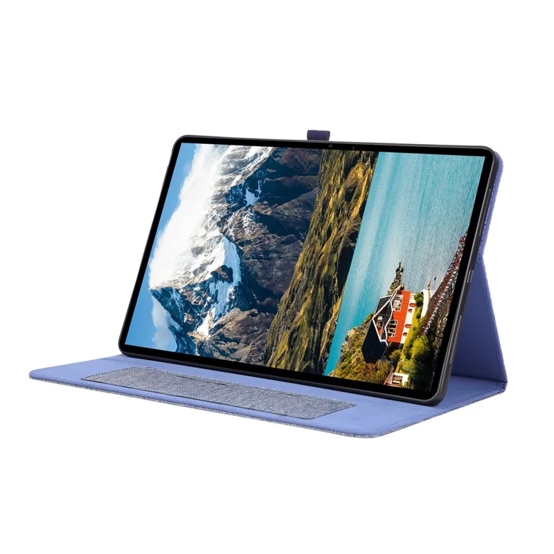 For Infinix Xpad GT Case with Stand Card Holder Cloth Texture Leather Tablet Cover - Blue