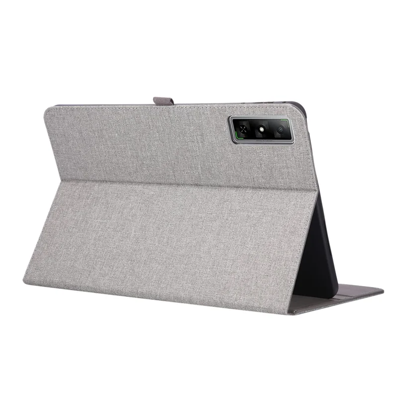 For Infinix Xpad GT Case with Stand Card Holder Cloth Texture Leather Tablet Cover - Grey