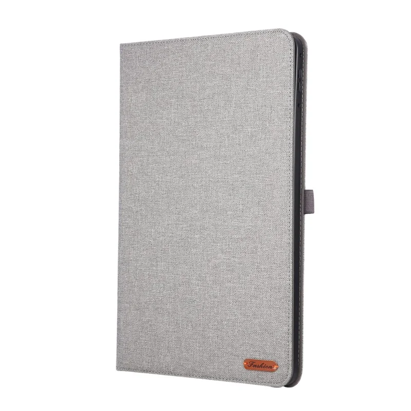 For Infinix Xpad GT Case with Stand Card Holder Cloth Texture Leather Tablet Cover - Grey