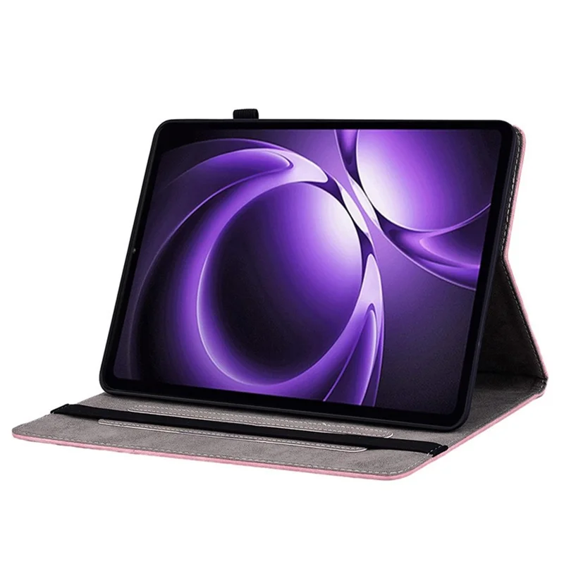 Funda para Xiaomi Redmi K Pad con Soporte para Tarjetas, Cuero Antiarañazos con Estampado de Rosa - Rosa