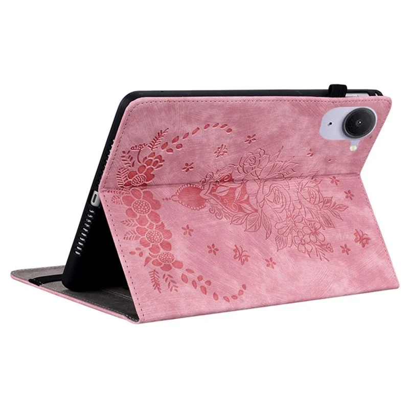 Funda para Xiaomi Redmi K Pad con Soporte para Tarjetas, Cuero Antiarañazos con Estampado de Rosa - Rosa