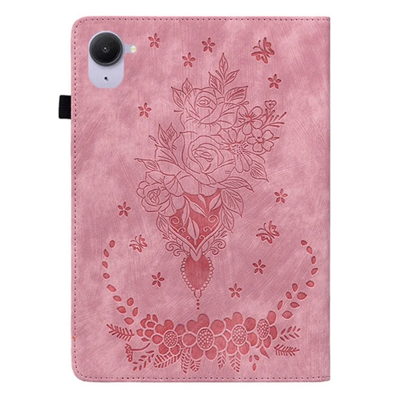 Funda para Xiaomi Redmi K Pad con Soporte para Tarjetas, Cuero Antiarañazos con Estampado de Rosa - Rosa