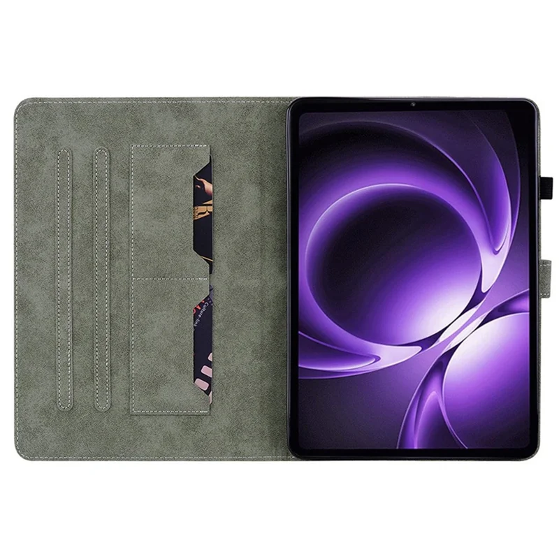 Étui pour tablette Xiaomi Redmi K Pad - Motif Tigre, Cuir PU Anti-Rayures - Gris