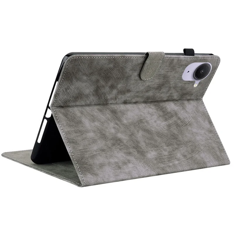 Étui pour tablette Xiaomi Redmi K Pad - Motif Tigre, Cuir PU Anti-Rayures - Gris