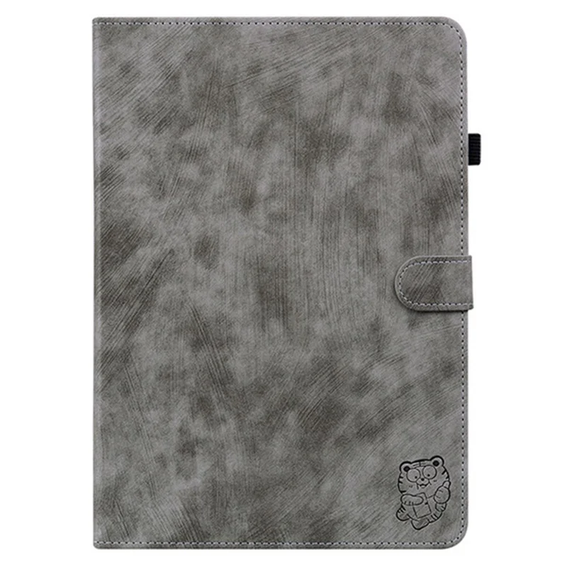 Étui pour tablette Xiaomi Redmi K Pad - Motif Tigre, Cuir PU Anti-Rayures - Gris