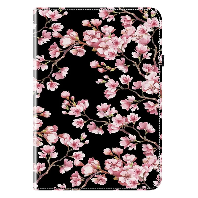 For Xiaomi Redmi K Pad Leather Case Pattern Printed Stand Tablet Cover with Card Slots - Plum Blossom