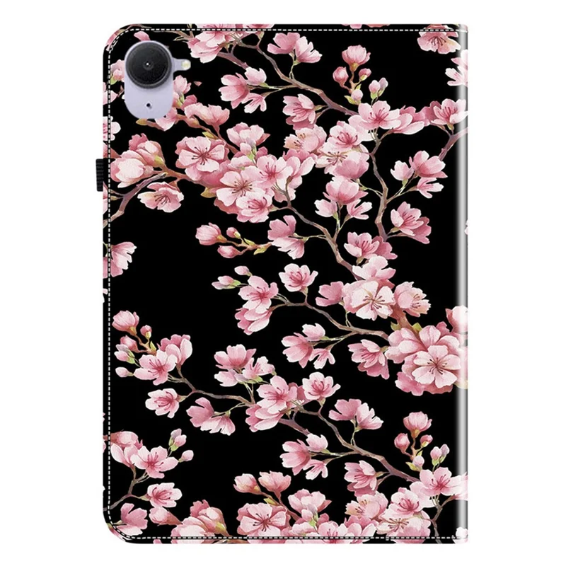 For Xiaomi Redmi K Pad Leather Case Pattern Printed Stand Tablet Cover with Card Slots - Plum Blossom