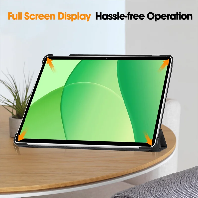 Pour Oppo Pad SE / OnePlus Pad Lite Étui Antichoc en Cuir avec Support de Protection - Noir