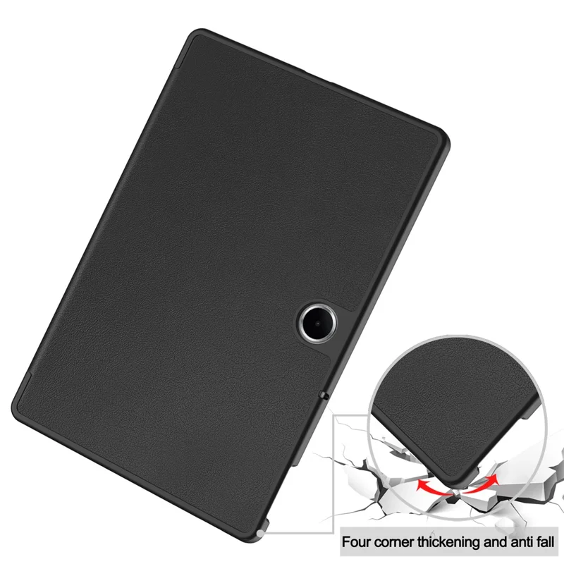 Pour Oppo Pad SE / OnePlus Pad Lite Étui Antichoc en Cuir avec Support de Protection - Noir