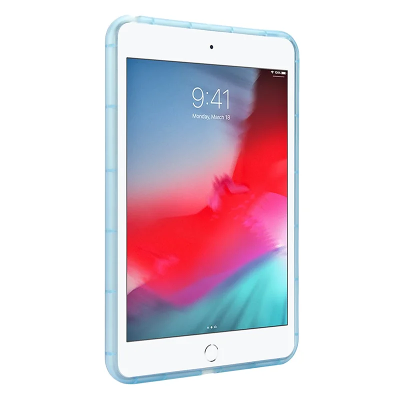 Étui pour tablette pour iPad mini (2019) 7,9 pouces / mini 4 / mini 3 / Mini 2 / Mini - Housse TPU antichoc avec bracelet - Bleu