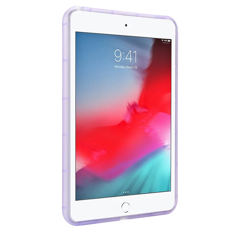 Tablet Case For iPad mini (2019) 7.9 inch  /  mini 4  /  mini 3  /  Mini 2  /  Mini Shockproof TPU Cover with Wristband - Purple