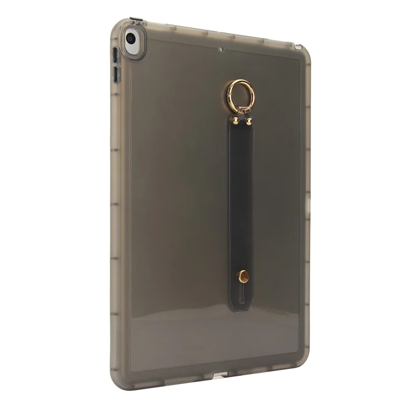 For iPad Air 10.5 inch (2019) Case Shockproof TPU Tablet Cover with Wristband - Black