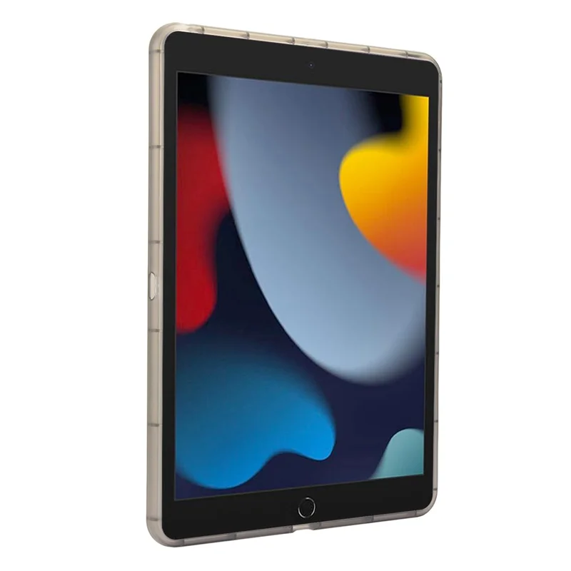 Tablet Case For iPad 10.2 (2021)  /  (2020)  /  (2019) Shockproof TPU Cover with Wristband - Black