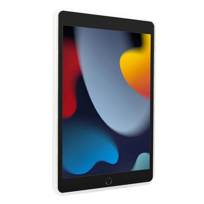 Tablet Case For iPad 10.2 (2021)  /  (2020)  /  (2019) Shockproof TPU Cover with Wristband - Transparent