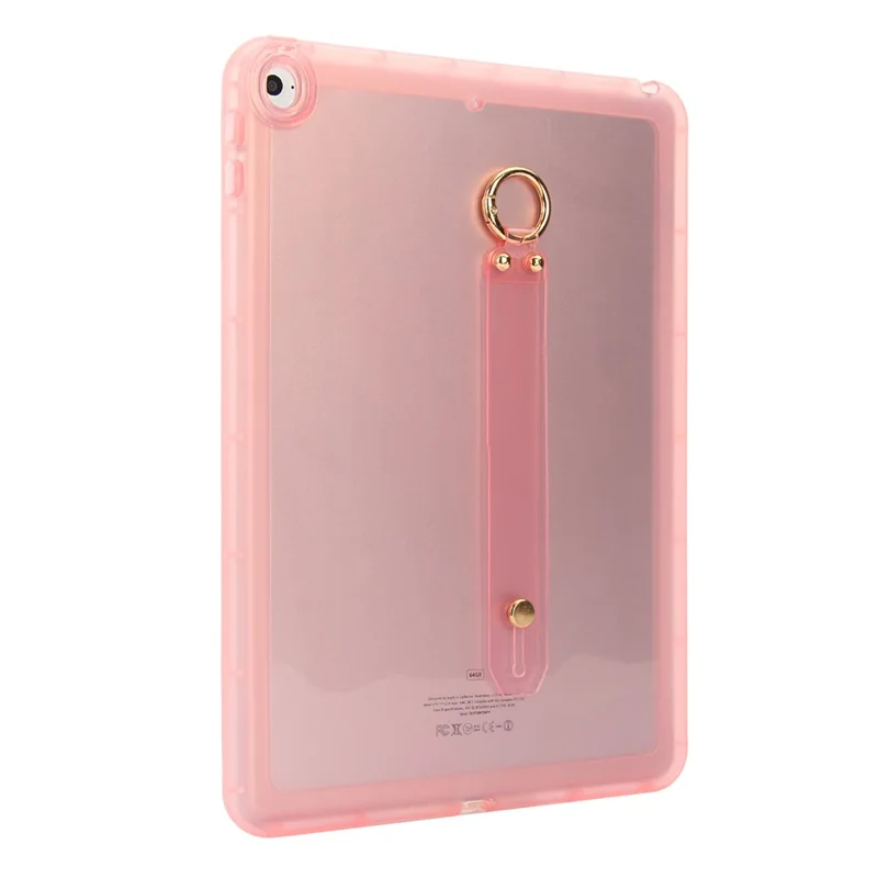 Tablet Case For iPad 9.7-inch (2018)  /  (2017)  /  Air 2 Shockproof TPU Cover with Wristband - Pink