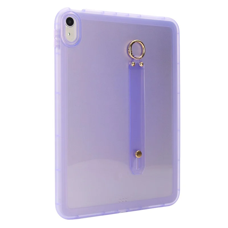 Custodia per iPad (2025) / 10.9 (2022) Antiurto in TPU con Cinturino da Polso - Viola