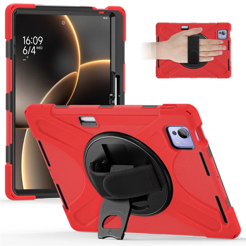For Xiaomi Pad 7 Ultra Case TPU + PC + Silicone Kickstand Anti Drop Tablet Cover - Red