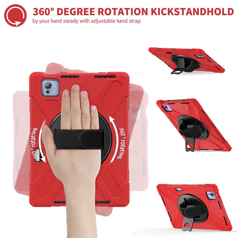 For Xiaomi Pad 7 Ultra Case TPU + PC + Silicone Kickstand Anti Drop Tablet Cover - Red